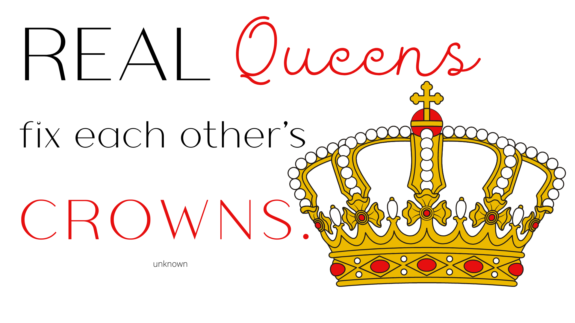 Real Queens Fix Each Other's Crowns